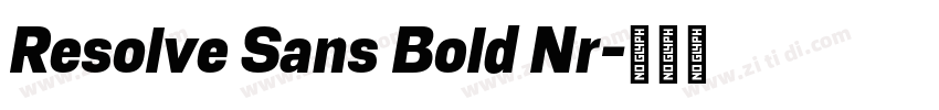 Resolve Sans Bold Nr字体转换